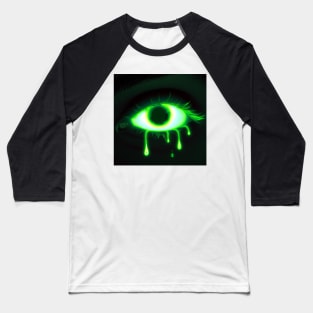 Dripping Neon Eye Baseball T-Shirt